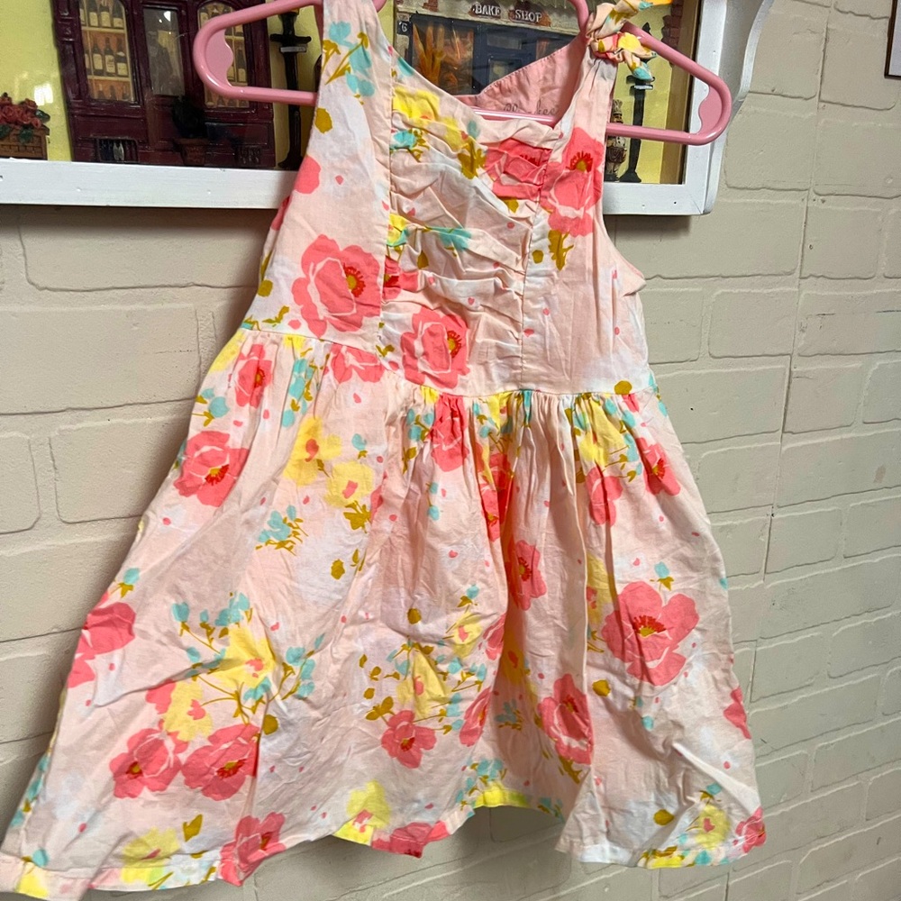 Pink floral dress for toddler